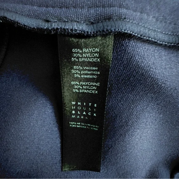 White House Black Market Fitted Knit Blazer • Navy Blue • Sz 8 • EUC - Picture 13 of 13